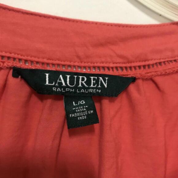 Lauren Ralph Lauren Women’s Tops Size L Orange Long Sleeve - Picture 2 of 7